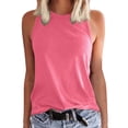 thumbnail image 1 of RMGVDSD Womens Summer Tank Tops Ladies Solid Color Tank Top Sleeveless T Shirts Crewneck Basic Tshirts Casual Tee Shirts Blouses Fashion Tank Top, 1 of 4