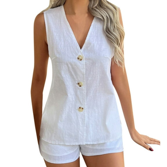 RMGVDSD Womens Summer Vacation Outfits Beach Travel Cruise Resort Wear 2 Piece Short Sets Casual Tank Tops And Shorts Vacation Beach Sweatsuits