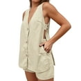 thumbnail image 1 of RMGVDSD Womens Summer Vacation Outfits Beach Travel Resort Wear 2 Piece Short Sets Casual Tank Tops And Shorts Business Casual Dressy Outfit, 1 of 5