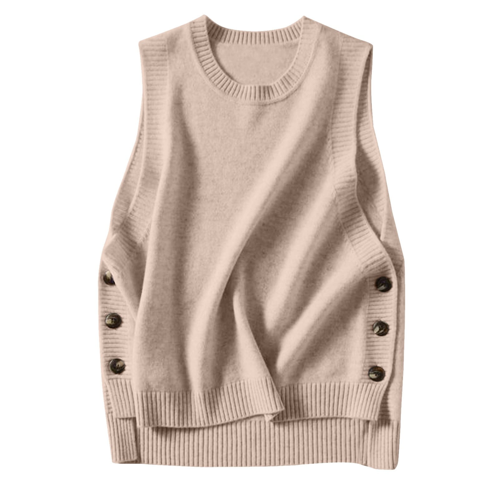 VSSSJ Sweater Vest for Women Chunky Cable Knit V Neck