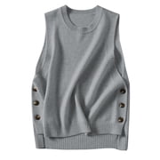 Womens Sweater Vest Grey