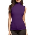 thumbnail image 1 of RMGVDSD Womens Tank Tops Casual Top Tee Womens Fit Turtleneck Slim Blouse Shirt Sleeveless Solid Women's Blouse Fashion Tank Shirt, 1 of 1