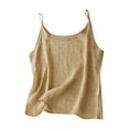 thumbnail image 1 of RMGVDSD Womens Tank Tops Casual Vintage Linen Women's Top Thin Layering Loose Fit Shirt Fashion Tank Shirt, 1 of 9