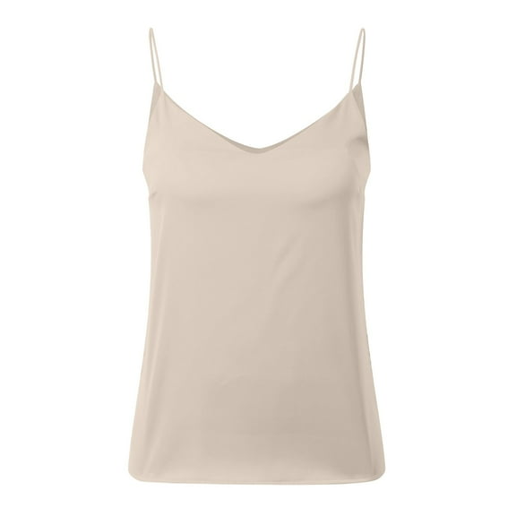 RMGVDSD Womens Tank Tops Shirts Women V Neck Silk Satin Tank Tops With Built In Bra Sleeveless Versatile Layering Shirt Fashion Summer Camisole Dressy Casual Blouse