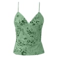 thumbnail image 1 of RMGVDSD Womens V Neck Tank Tops Tanks & Lightweight Summer Tops For And Casual Wear With Sheer Details And Sequins Spring Summer Fashion Stylish Blouses, 1 of 2