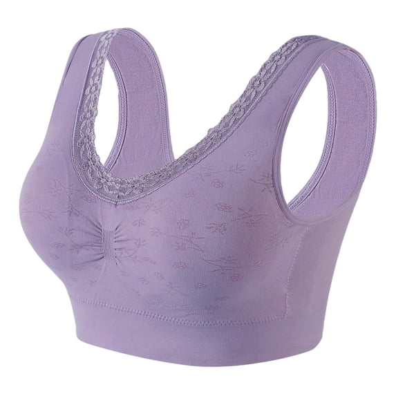 RMGVDSD Womens Wireless Bras Women's Comfortable Solid Color With No Underwire Sleeping And Traceless Adjustment Sports Bra Women Everyday Bras