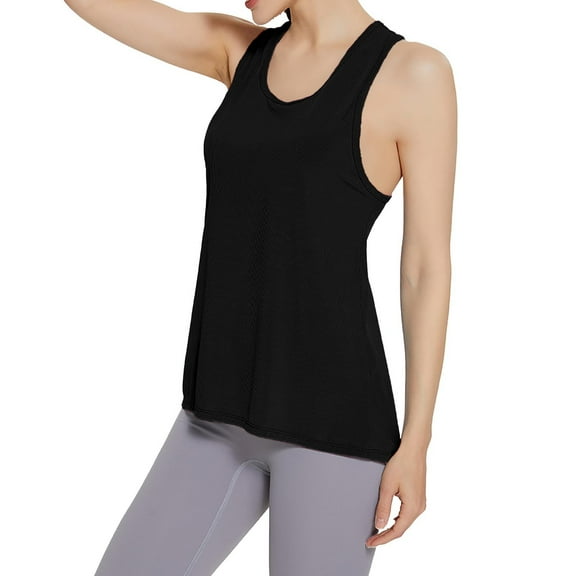 RMGVDSD Workout Tops for Women Ice Silk Tank Tops for Women Sleeveless Workout Yoga Tops Quick Dry Loose Fit Sports Shirt Fashion Soft Tops