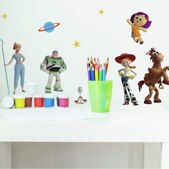 RMK4008SCS Toy Story 4 Peel and Stick Wall Decals, green, blue, yellow