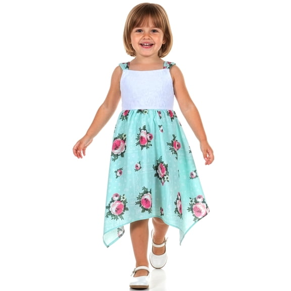 RMLA Girls' Rose Dress Color: mint Size: 4t