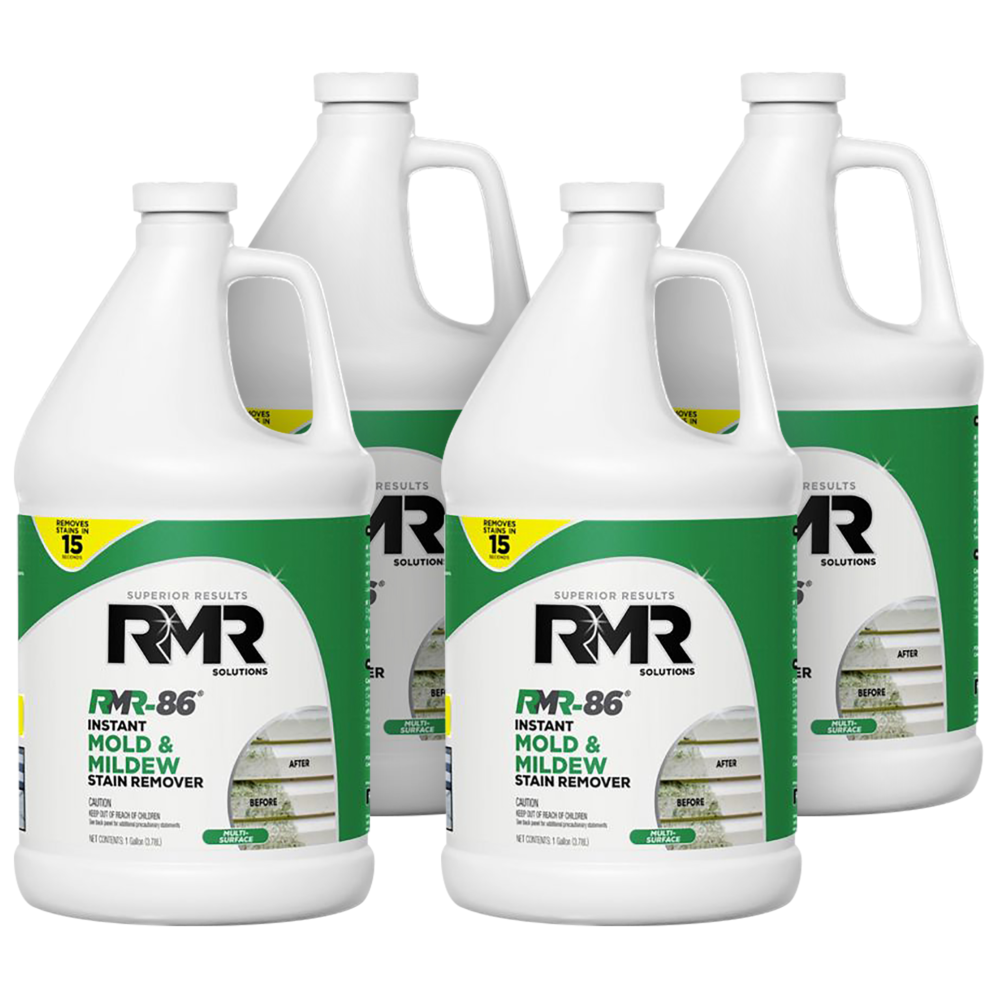 RMR86 Instant Mold and Mildew Stain Remover, 1 Gallon, 4 Pack
