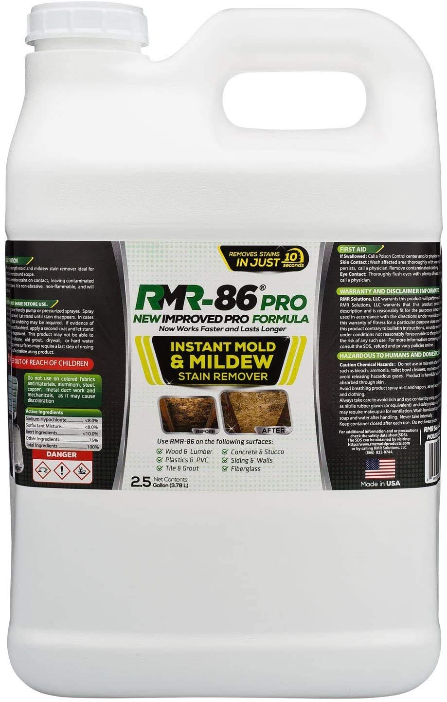 RMR Pro Instant Mold and Mildew Stain Remover and Odor Eliminator, 1