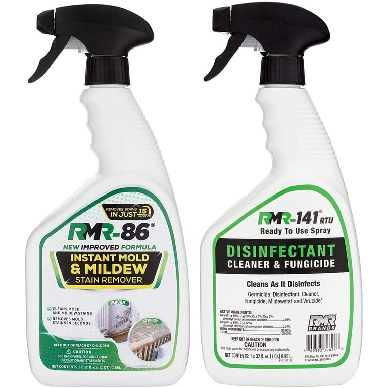 RMR Brands Complete Mold Killer & Stain Remover Bundle - Mold and Mildew  Prevention Kit, Disinfectant Spray, Includes 2-32 Ounce Bottles