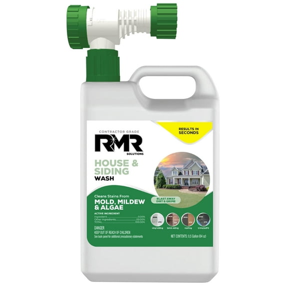 RMR House & Siding Wash, Hose-End Adapter, 64 Oz. Cleaner & Stain-Fighter