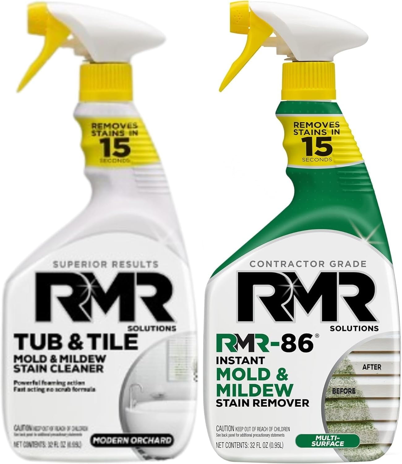 RMR Xtreme Clean Bundle, Treat Mold & Mildew Stains, 2-32 Oz. Bottles 1-8632oz & 1-TT32oz