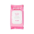 thumbnail image 1 of Ruby Kisses Makeup Remover Wipes, Daily Facial Cleanser Towelettes for Waterproof Makeup, Micellar Face Cleansing Wipes for Sensitive Skin, Hydrating & Refreshing, 35 Count (Collagen), 1 of 5