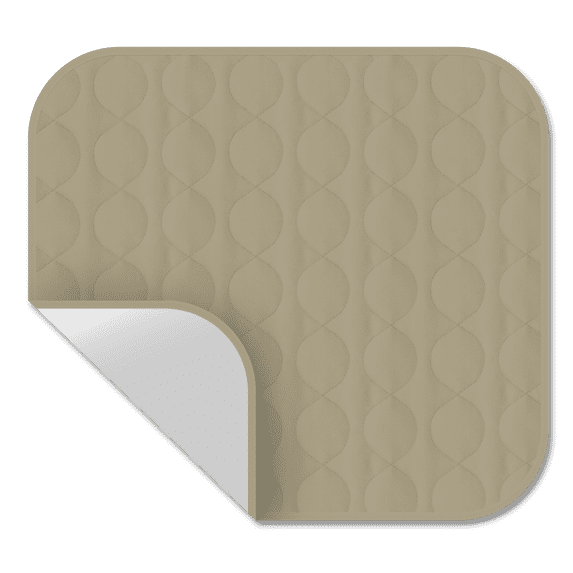 RMS Absorbent Washable Reusable Incontinence Chair Seat Protector Pad 21 in.X22 in.(Tan) Wheelchair Cushion