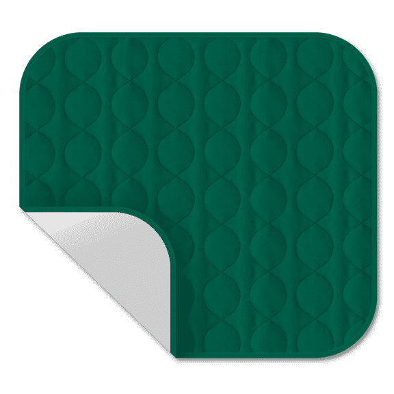 RMS Absorbent Washable Reusable Incontinence Chair Seat Protector Pads 21 in.X22 in. (Green)