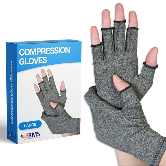RMS Arthritis Glove (Large) Compression Hand Glove for Osteoarthritis, Rheumatoid & Carpal Tunnel