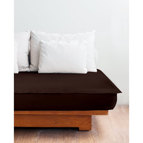 RMS Bedding Ultra-Soft Microfiber Zip-On sheets with 1 Fitted Base and 2 Top Zip Sheet Fits Mattresses up to 20" Deep Pocket- Chocholate - Twin
