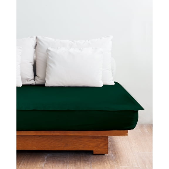 RMS Bedding Ultra-Soft Microfiber Zip-On sheets with 1 Fitted Base and 2 Top Zip Sheet Fits Mattresses up to 6" Deep Pocket- Teal Green - Twin