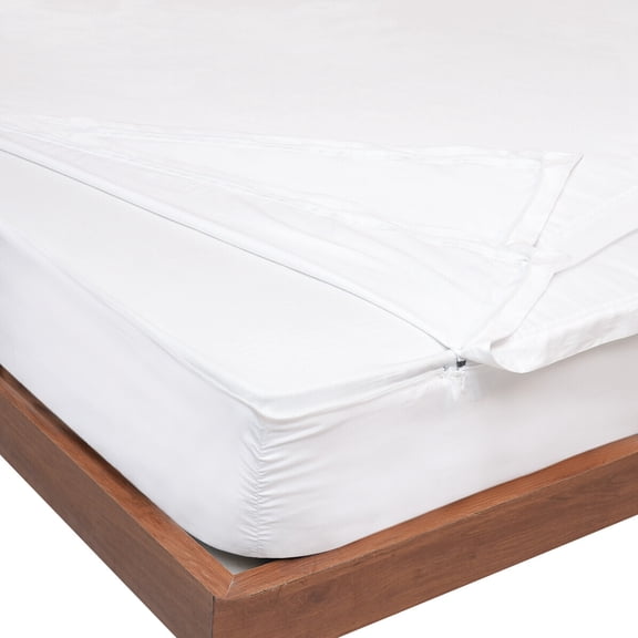 RMS Bedding Ultra-Soft Premium Cotton Zip On sheets with 1 Fitted Base and 2 Top Zip Sheet Fits Mattresses up to 20" Deep Pocket- White - King Size