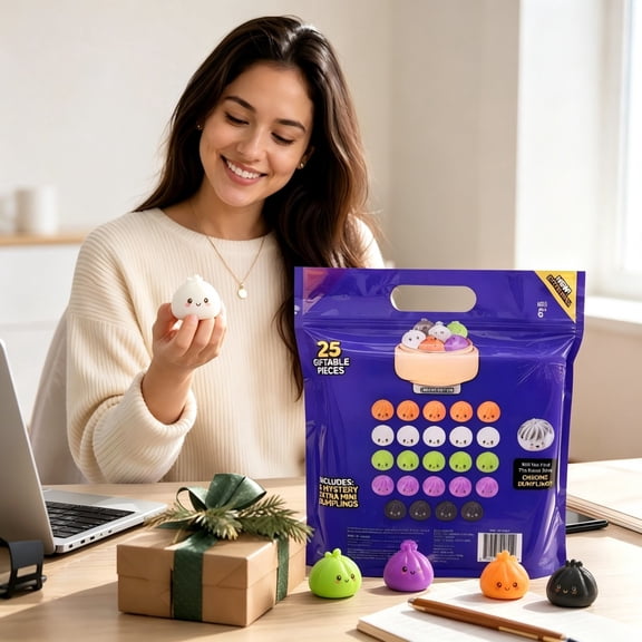 RMS Crazy Fun 25 Pack of Extra Mini Mystery Dumpling for Halloween Classroom Goodie Bags Party Supplies