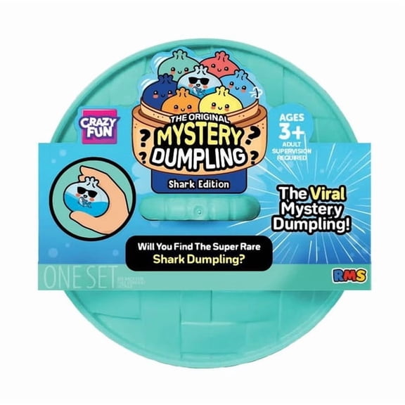 RMS Crazy Fun Mystery Dumpling Shark Edition Squishies Box for Stress Relief, Surprises