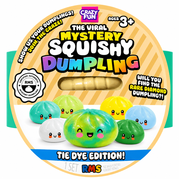 RMS Crazy Fun Mystery Squishy Tie Dye Dumpling Stress Ball, 1pc