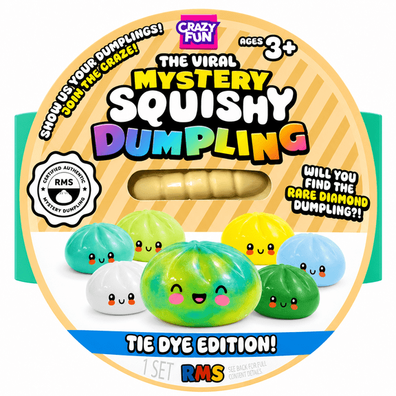 RMS Crazy Fun Mystery Squishy Tie Dye Dumpling Stress Ball, 1pc