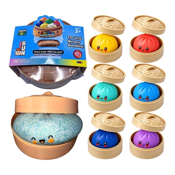 RMS Crazy Fun Original Mystery Dumpling Rainbow Edition, 1 Set, Random Surprises,Desktop Decorations