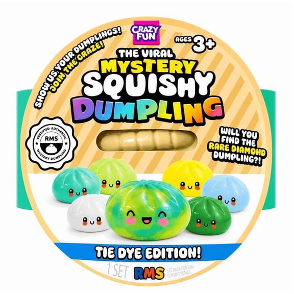RMS Crazy Fun Original Mystery Dumpling Tie Dye Edition, 1 Pc Color May Vary, Random Surprises