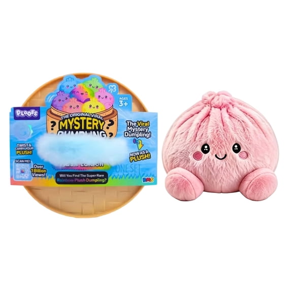 RMS Crazy Fun Plush The Viral Mystery Dumpling, Mystery Blind Pack Fluffy Plush Toy, Novelty Stuffed Dumpling Gift for Children
