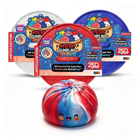 RMS Crazy Fun The Original Mystery Dumpling Toys,Americana Edition,A-Random 1PC,Christmas Gifts,Desktop Decorations