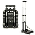 thumbnail image 1 of RMS Folding Luggage Cart - Aluminum Hand Truck with Wheels - Collapsible and Portable for Travel, Moving and Office Use (Black), 1 of 10