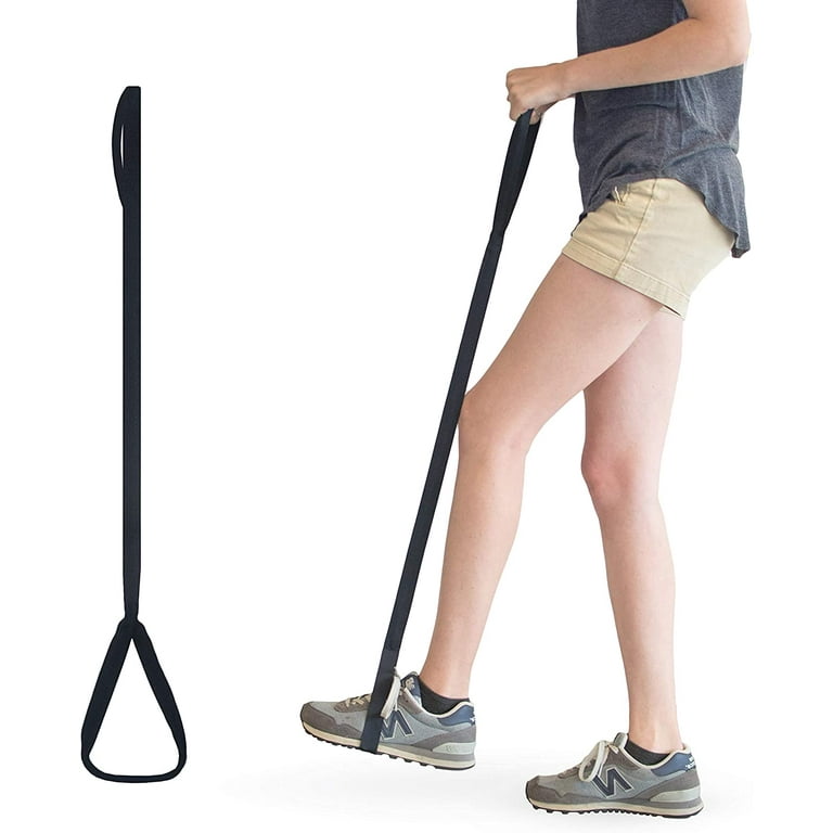 RMS Leg Lifter - Durable & Rigid Hand Strap & Foot Loop - Ideal Mobility  Tool for Wheelchair, Hip & Knee Replacement, Bed or Car ( 35 Long)