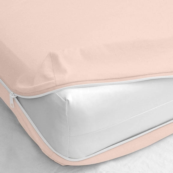 RMS RV King Size Zipper Fitted Sheet - 8 Inch Deep Pocket, Hotel Quality 120 GSM Brushed Microfiber, Soft Wrinkle-Free, Shrinkage and Fade Resistant, Blush Color Zipper Fitted Sheet