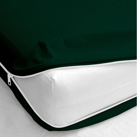 RMS RV King Size Zipper Fitted Sheet - 8 Inch Deep Pocket, Hotel Quality 120 GSM Brushed Microfiber, Soft Wrinkle-Free, Shrinkage and Fade Resistant, Teal Green Color Zipper Fitted Sheet