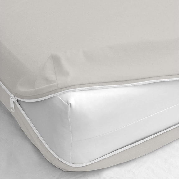 RMS Short Queen Zipper Fitted Sheet - 12 Inch Deep Pocket, Hotel Quality 120 GSM Brushed Microfiber, Soft Wrinkle-Free, Shrinkage and Fade Resistant, Silver Color Zipper Fitted Sheet