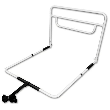 RMS Single Hand Bed Rail - Adjustable Height Bed Assist Rail, Bed Side Hand Rail - Fits King, Queen, Full & Twin Beds (Single Hand Rail)