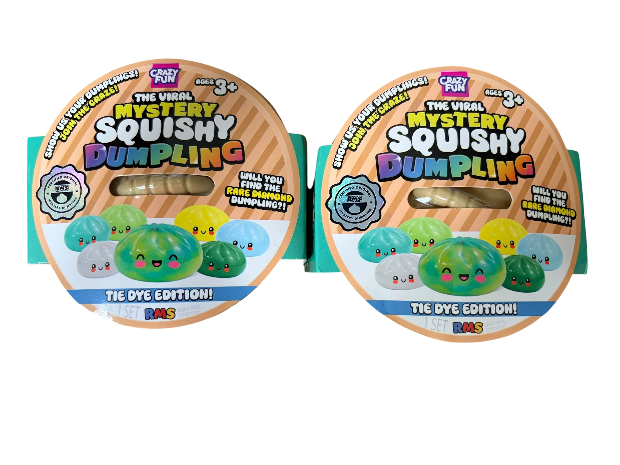 RMS The Viral Mystery Squishy Dumpling Tie Dye Edition 2 Pack