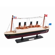 RMS Titanic 14 - Wooden Titanic Model Ship - Titanic Toy For Children - Titanic Gifts And Memorablia - Small Titanic Ship Replica - RMS Titanic Cru