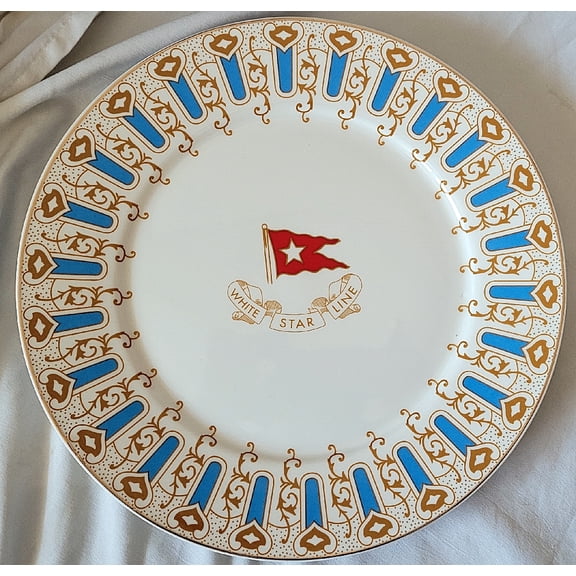 RMS Titanic 1st Class Wisteria Dinner Plate Authentic Replica