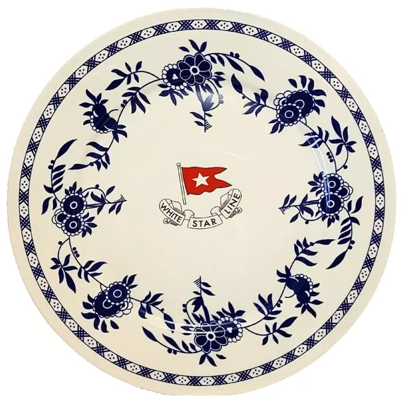 RMS Titanic 2nd Class Authentic Replica 11" Delft Dinner Plate