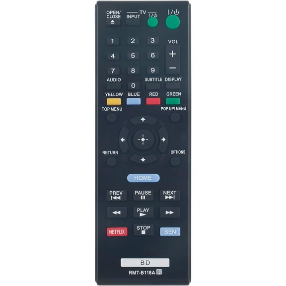 RMT-B118A Replacement Remote Control Commander fit for Blu-ray Player BDP-BX18 BDP-S185 BDP-S185WM BDP-185C