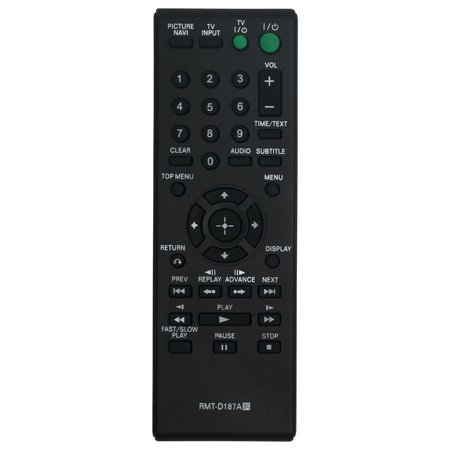 RMT-D187A Replace Remote for Sony DVP-SR101P DVP-SR200P DVP-SR401HP DVP-NS718H