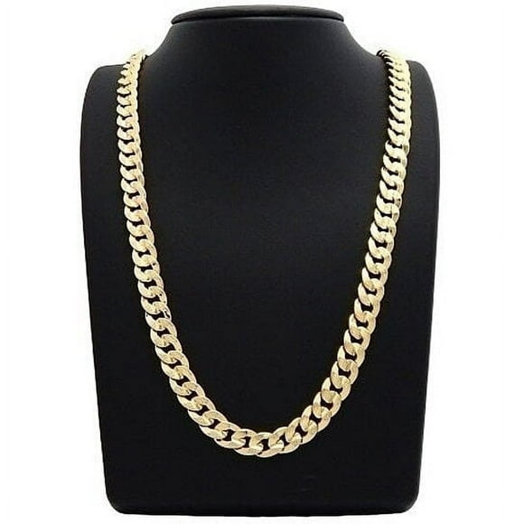 14K Gold Plated Cuban Link Chain, 24 in