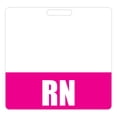 RN Badge Buddy (Pink) - Horizontal Heavy Duty Badge Tags for Resident Nurses - Double Sided ...