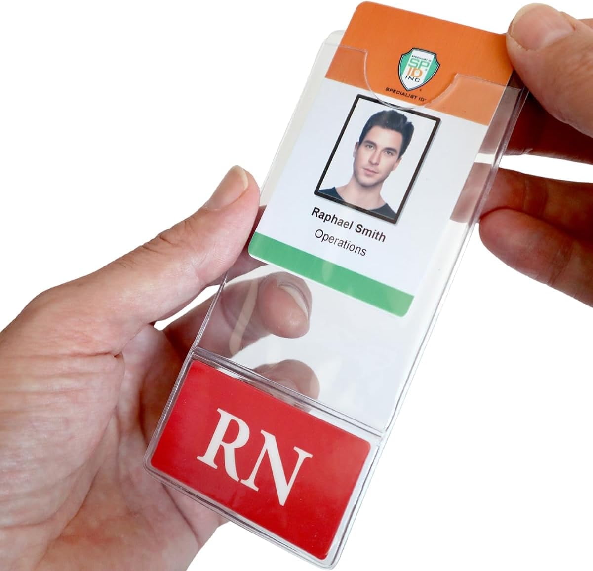 RN BadgeBottom Vertical Badge Buddy & ID Holder Combo - Heavy Duty 2 in ...