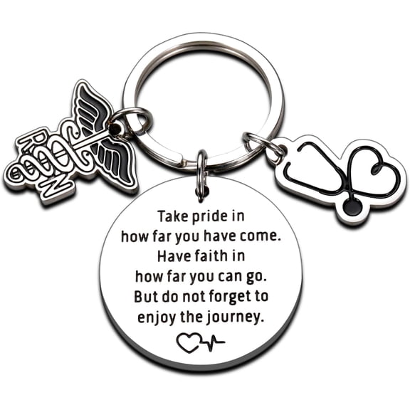 RN Gifts for Nurses Registered Nurse Gifts Nursing Graduation Gifts Keychain for Women Men Soon to Be Nurse Gifts Inspirational Gift for Nurse Student Future Nurse Gift Keyring Encouragement Gift