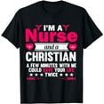 thumbnail image 1 of RN LVN CNA Nurse Grad Christian Cool Nursing Graduate Gift T-Shirt, 1 of 5